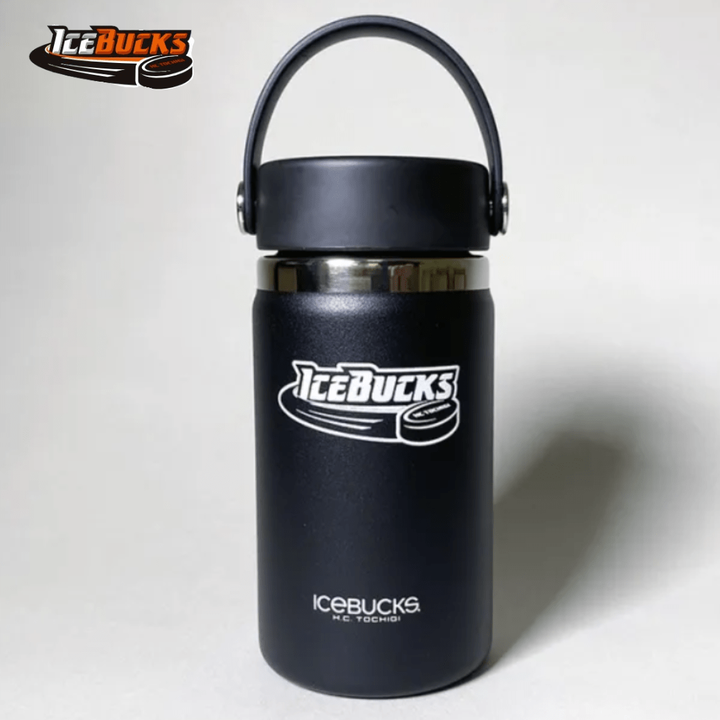 Hydro Flask製 ロゴタンブラー 12oz(BLACK)【H.C.栃木日光アイスバックス】
