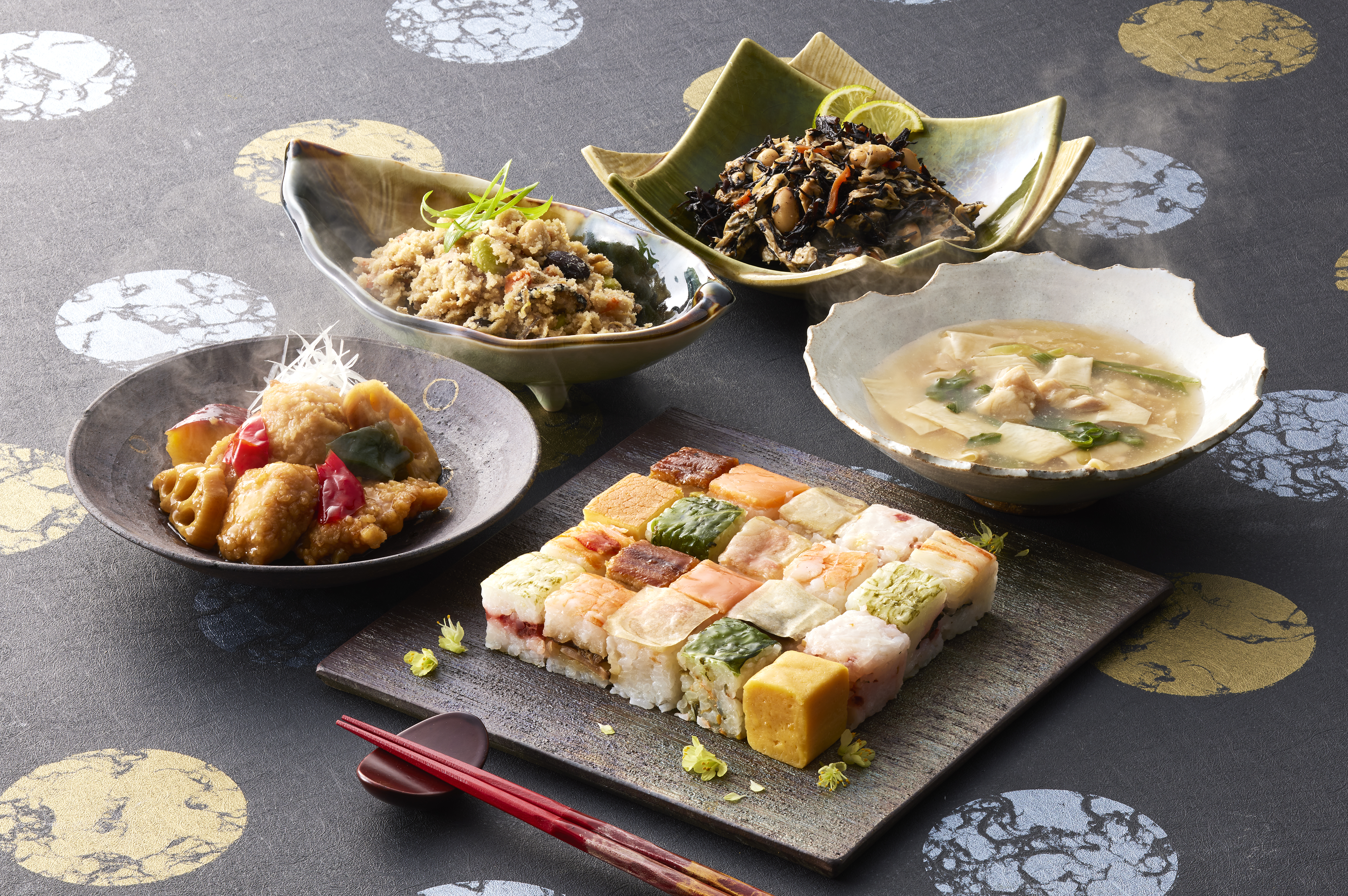 【お歳暮】なみはや寿司と4種の和惣菜セット 冬の味コレ!
