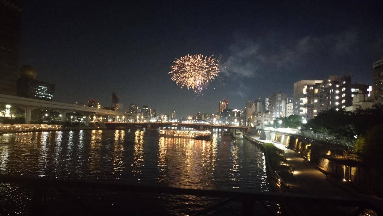 「花火鑑賞」の様子