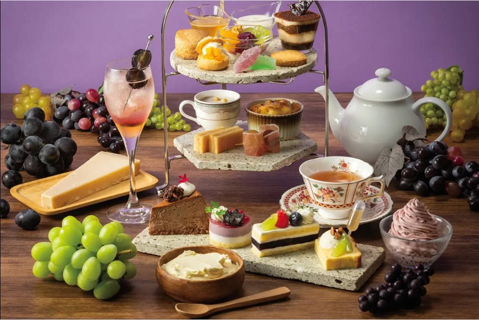 【秋期限定│9/1~11/30開催】Autumn Noble AFTERNOON TEA ~葡萄とチーズのマリアージュ~│カフェレストラン オアシス