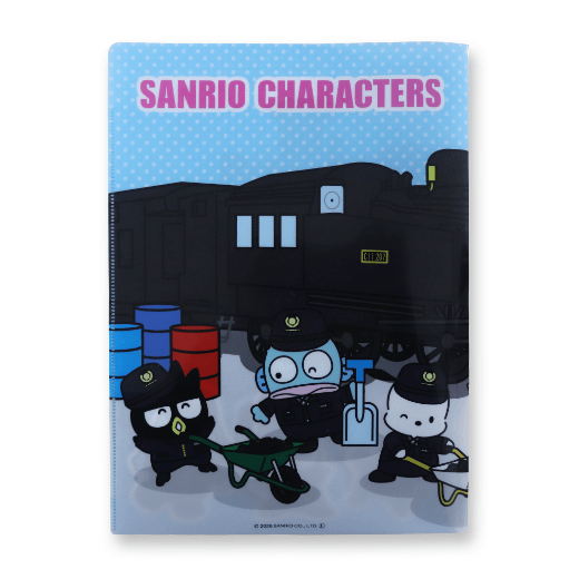 サンリオキャラクターズ　Ａ４ダブルポケットファイル（ＳＬ機関庫）
