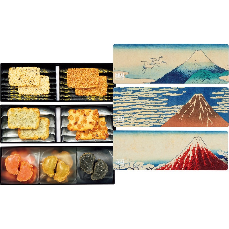 【お歳暮】東京国立博物館 限定ギフト〈赤坂柿山〉『凱風快晴・山下白雨・相洲梅沢左』赤坂あわせ 富士【送料無料】