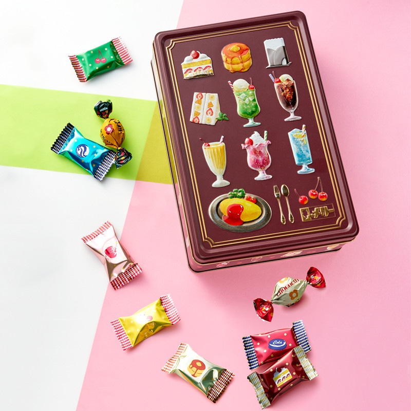 ［メリーチョコレート　はじけるキャンディチョコレート。］喫茶メニュー缶　2/1（日）より順次お届け