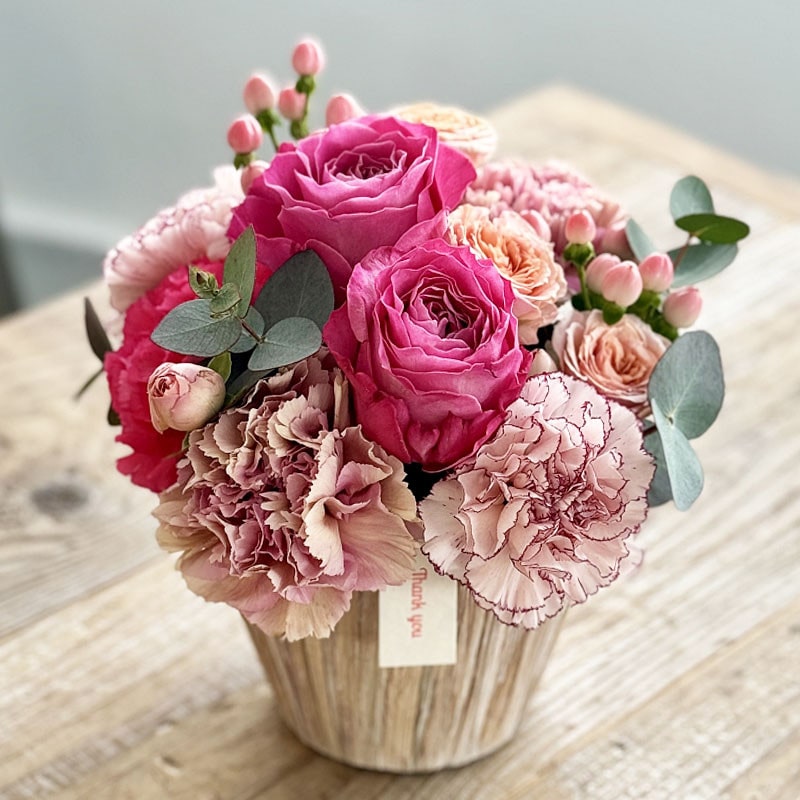 【母の日】［リンクフローリスト］セントオブローズアレンジ【送料込み】＜お届け日：5/6（水）～10（日）＞