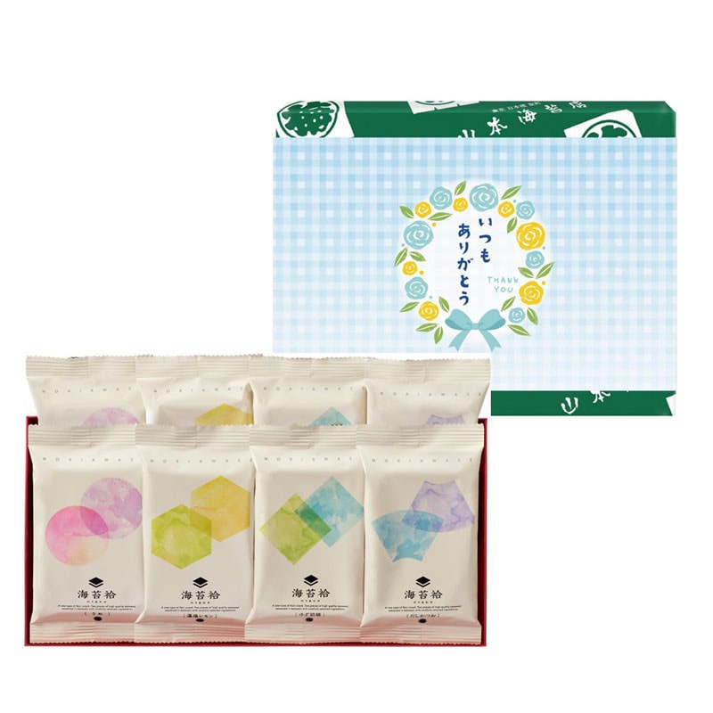 【父の日】［山本海苔店］おつまみ海苔 「海苔袷」8袋詰合せ＜父の日デザイン掛け紙付＞＜お届け日：6/19(金)～6/21(日)＞