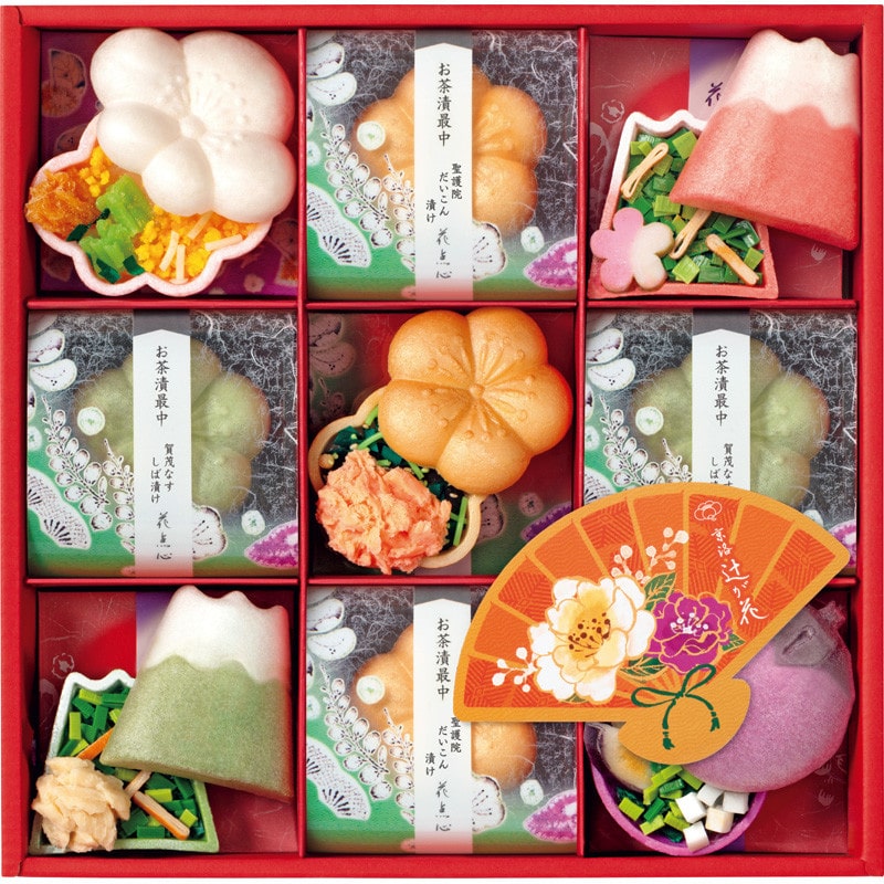 【お歳暮】〈京洛 辻が花〉京のお茶漬とお吸物 迎春最中詰合せ【送料無料】