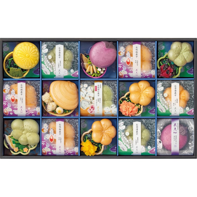 【お中元】〈京洛 辻が花〉京のお茶漬とお吸物 夏の彩り最中詰合せ【送料無料】6/20(土)より順次お届け