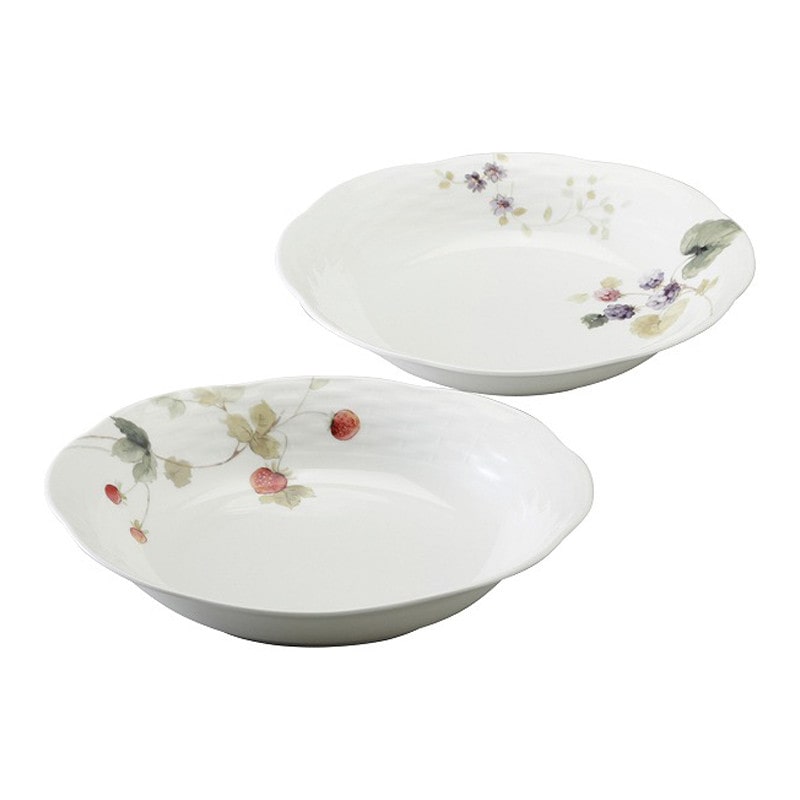 ［ナルミ］ルーシーガーデン　ペアオーバルプレートセット