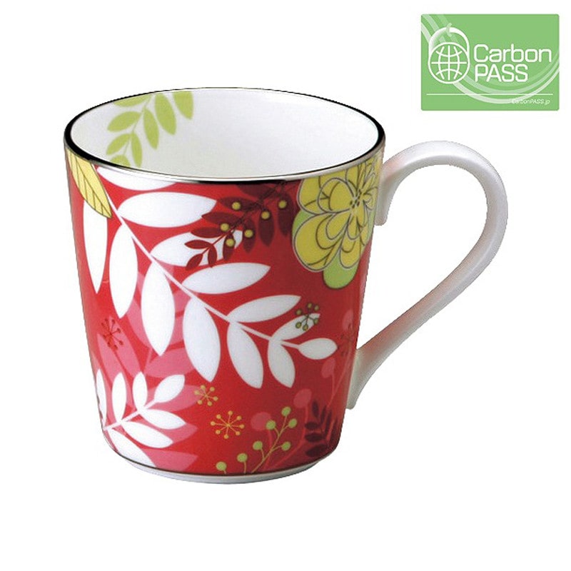 ［ナルミ］フローラルパラダイス　マグ（ピンク）