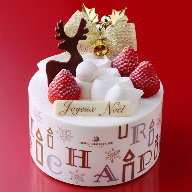［アンリ・シャルパンティエ］ザ・ショートケーキ・ノエル（12cm）【2026クリスマス】【池袋店舗お渡し】＜お渡し日時：12/24(木)・25（金） 正午～午後8時＞