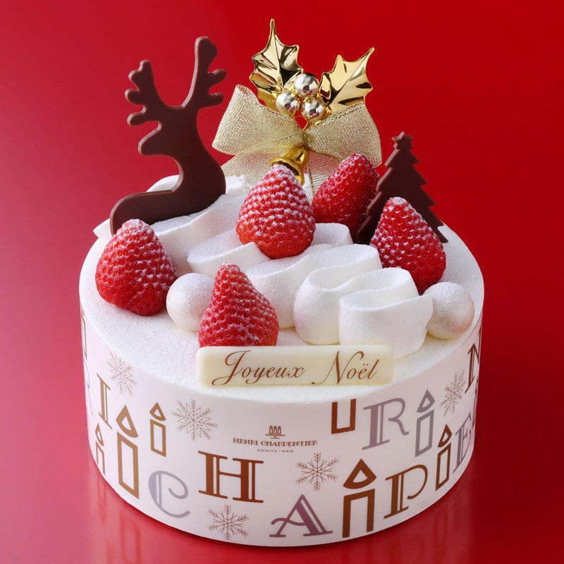 ［アンリ・シャルパンティエ］ザ・ショートケーキ・ノエル（15cm）【2026クリスマス】【池袋店舗お渡し】＜お渡し日時：12/24(木)・25（金） 正午～午後8時＞